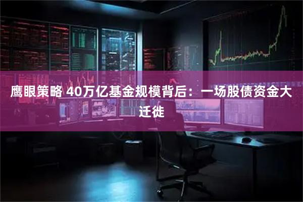 鹰眼策略 40万亿基金规模背后：一场股债资金大迁徙